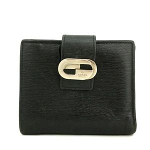 GUCCI GG Logo Simple Leather Bifold Wallet